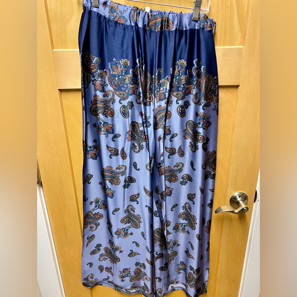 Belle France of Italy Silk Viscose Palazzo Pants SZLG